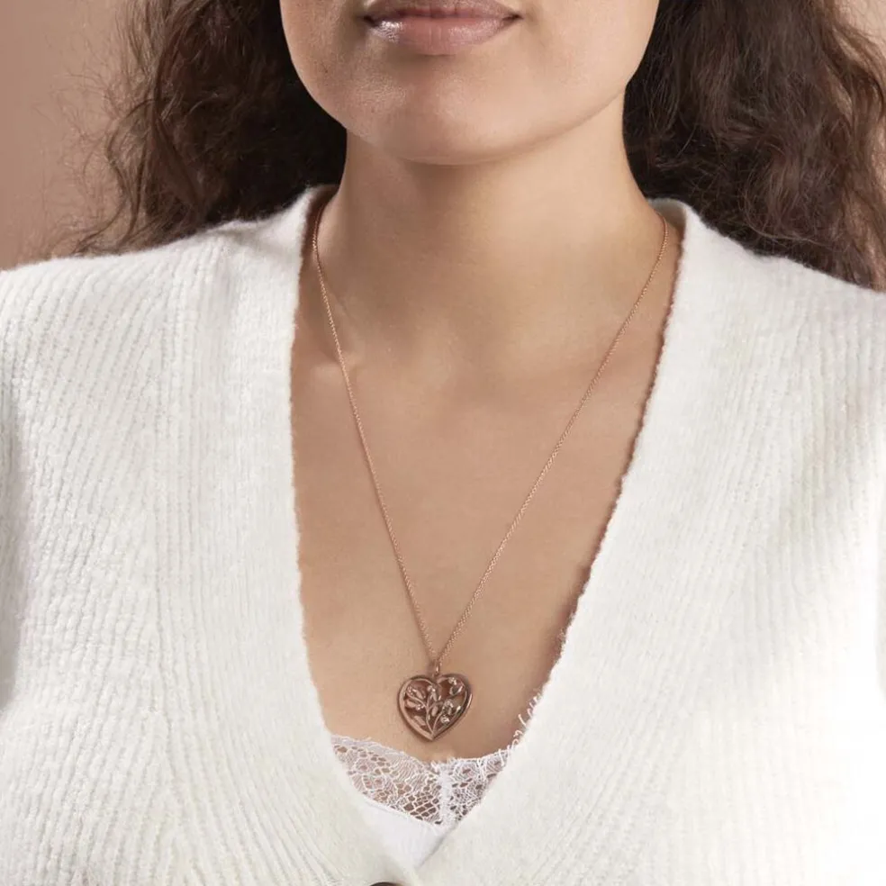 Collier Douglas Argent Rose Oxyde De Zirconium