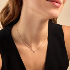 Collier Duchesse Argent Blanc Oxyde De Zirconium