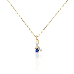 Collier Dyanah Plaque Or Jaune Oxyde De Zirconium