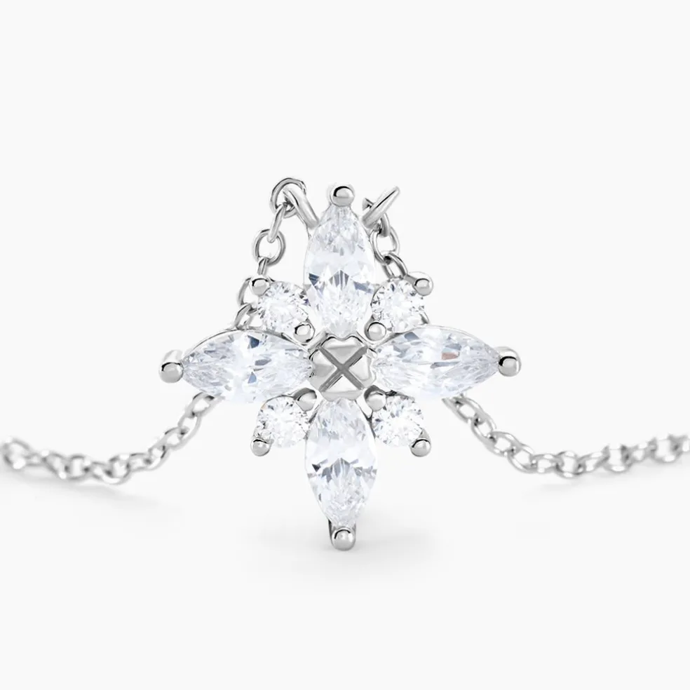 Collier Eclat Argent Blanc Oxyde De Zirconium