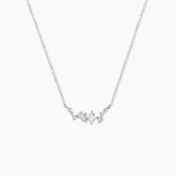 Collier Eclat d'Aurore Argent Blanc Oxyde De Zirconium