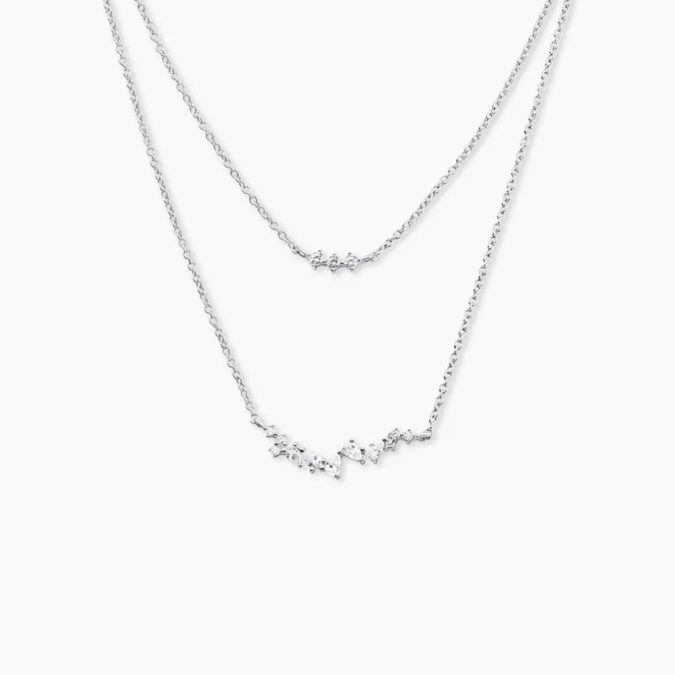 Collier Eclat d'Aurore Argent Blanc Oxyde De Zirconium