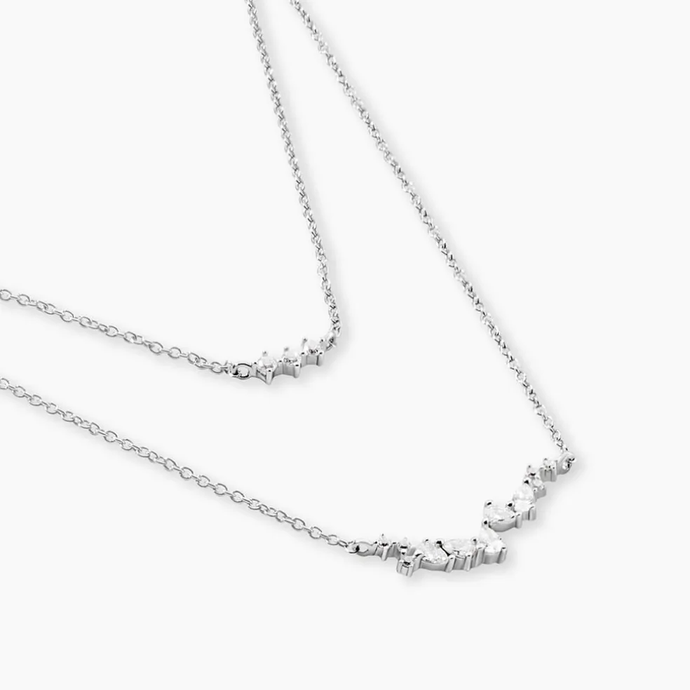 Collier Eclat d'Aurore Argent Blanc Oxyde De Zirconium