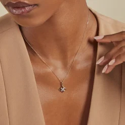 Collier Eclosion Precieuse Or Jaune Oxyde De Zirconium