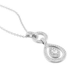 Collier Edward Argent Blanc Oxyde De Zirconium