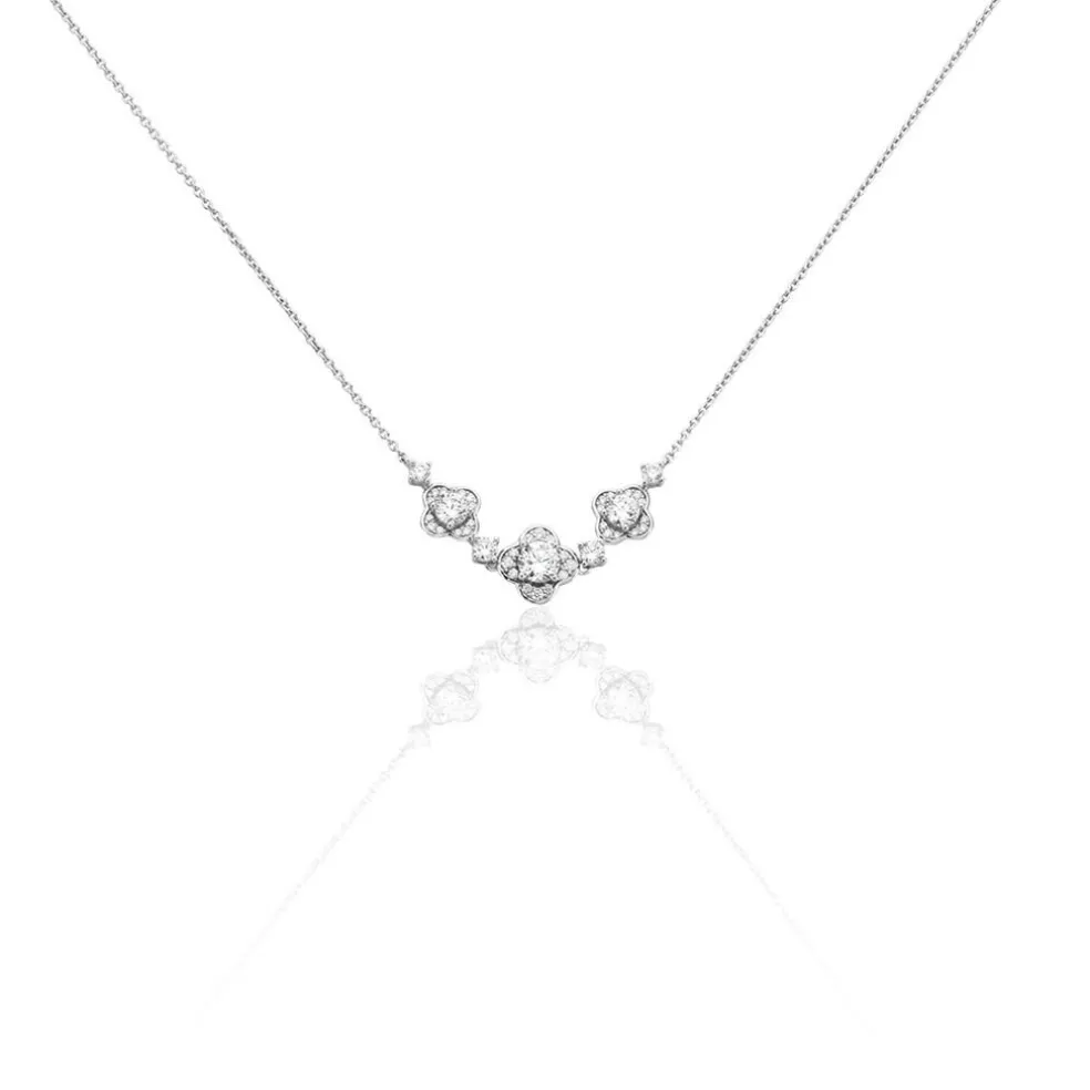 Collier Edyta Argent Blanc Oxyde De Zirconium