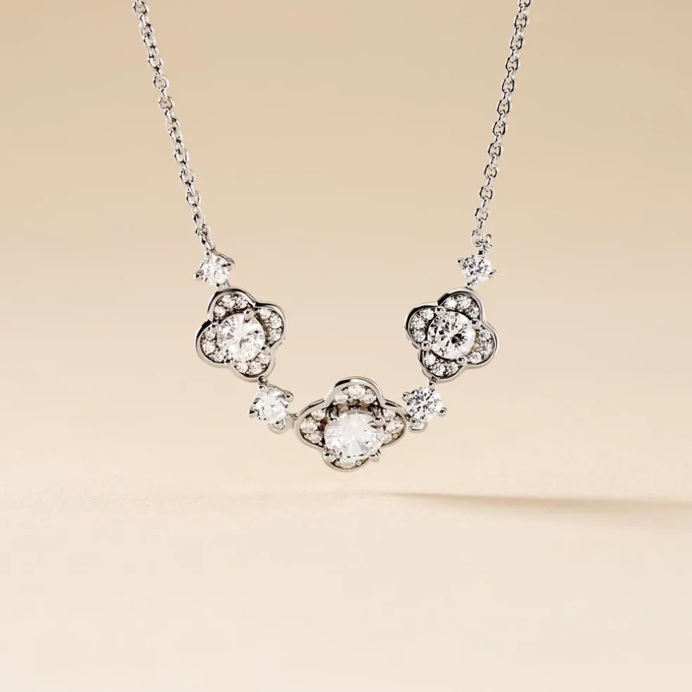 Collier Edyta Argent Blanc Oxyde De Zirconium