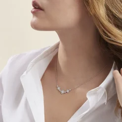 Collier Edyta Argent Blanc Oxyde De Zirconium