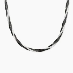 Collier Ehud Argent Bicolore