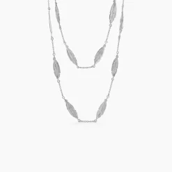 Collier Elaine Argent Blanc