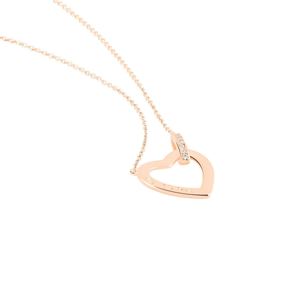 Collier Elanda Argent Rose Oxyde De Zirconium
