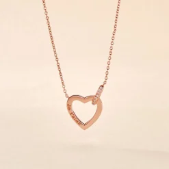 Collier Elanda Argent Rose Oxyde De Zirconium