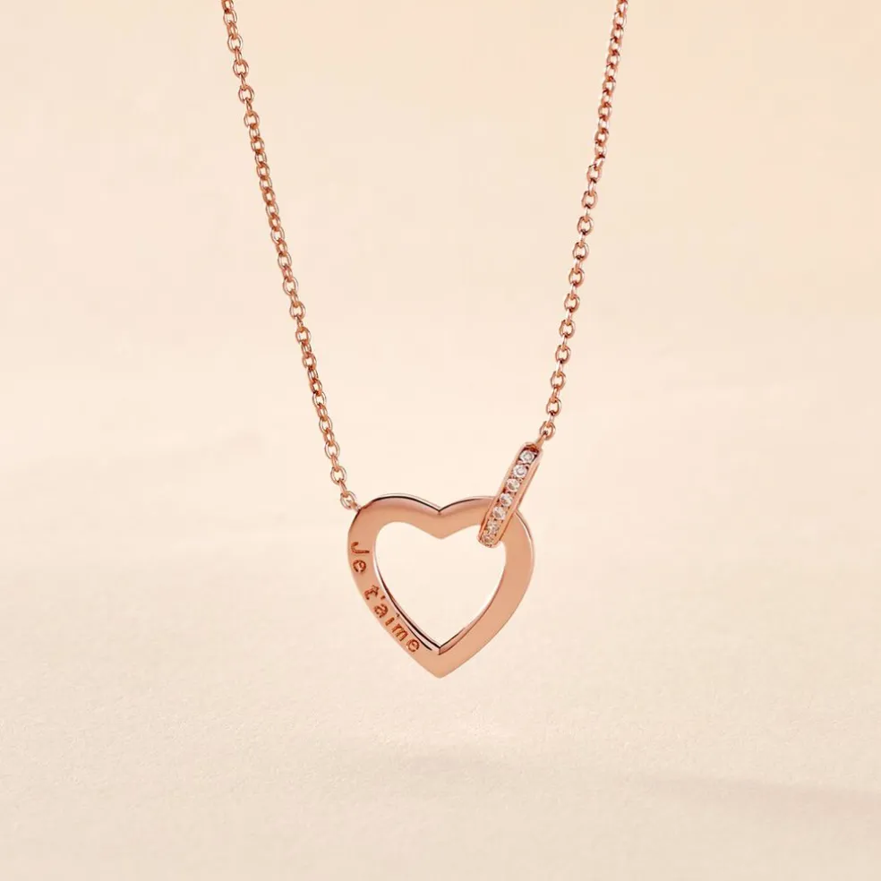 Collier Elanda Argent Rose Oxyde De Zirconium