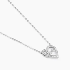 Collier Elansa Argent Blanc Oxyde De Zirconium