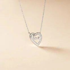 Collier Elansa Argent Blanc Oxyde De Zirconium