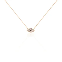 Collier Eldia Argent Rose Oxyde De Zirconium Diamant