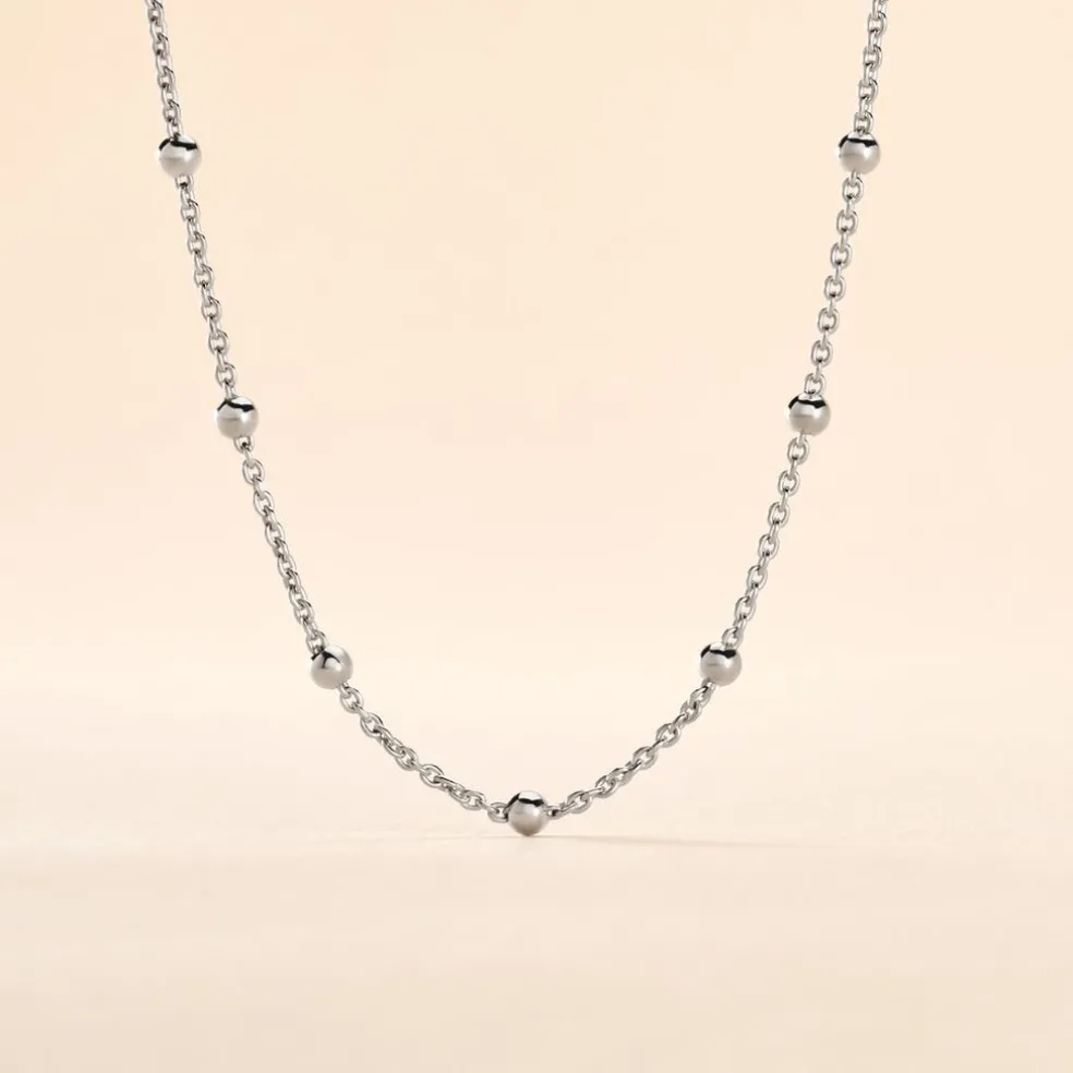 Collier Elea Argent Blanc