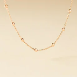 Collier Elea Argent Rose
