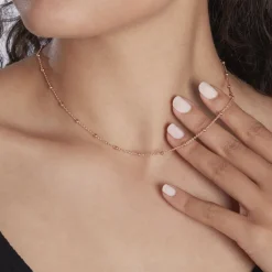 Collier Elea Argent Rose