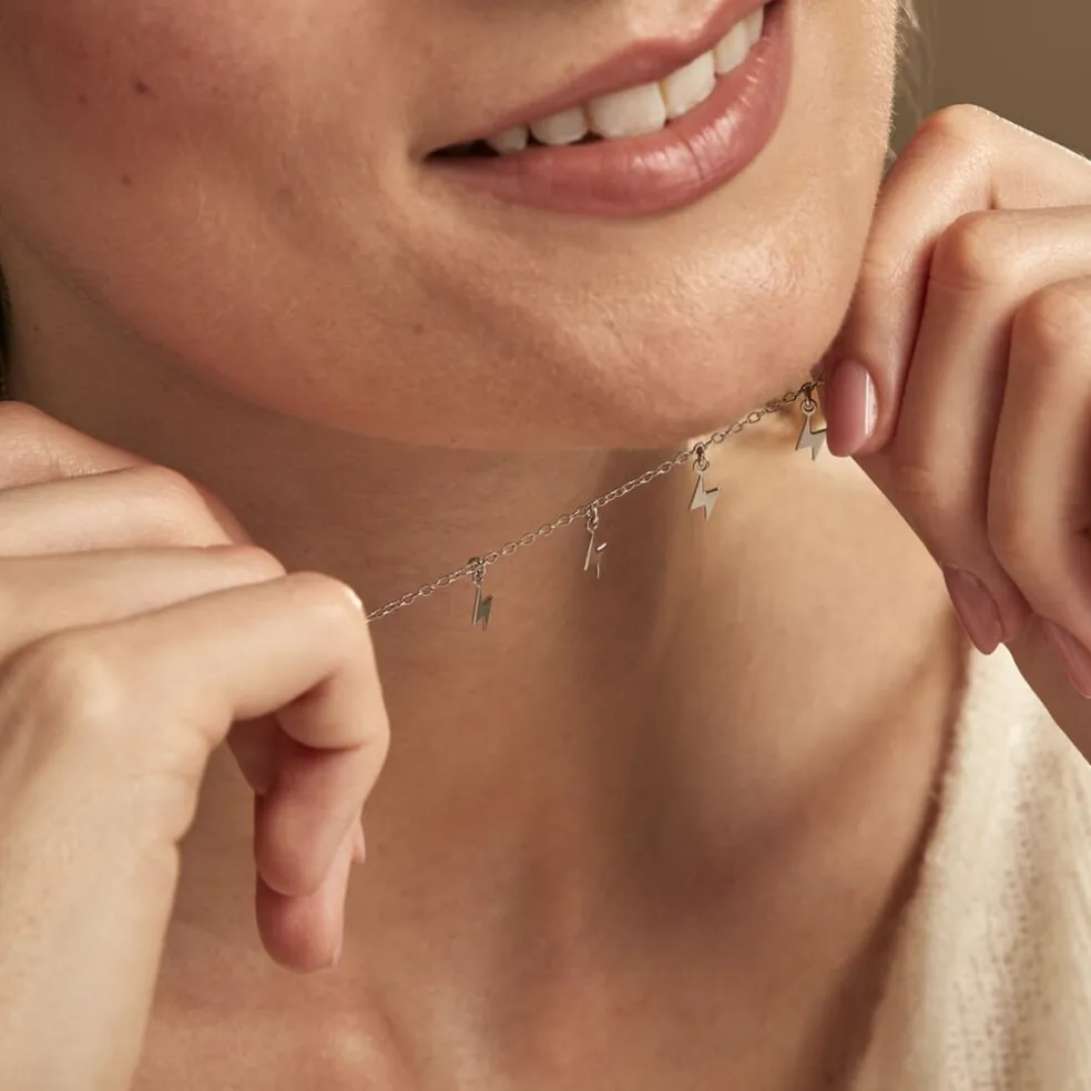Collier Electra Argent Blanc