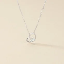 Collier Eliana Or Blanc Topaze Et Oxyde De Zirconium