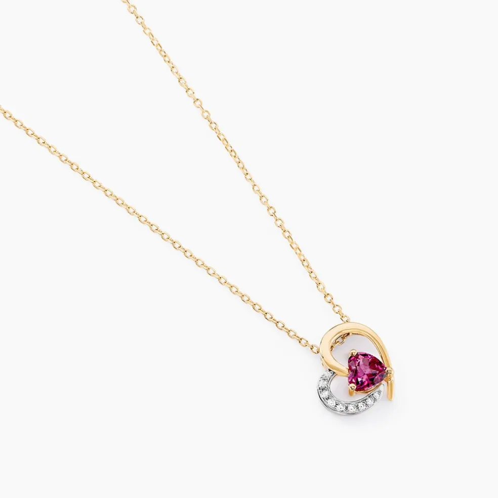 Collier Eliana Or Jaune Rhodolite Oxyde De Zirconium