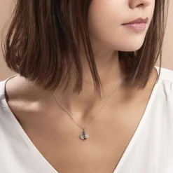 Collier Eliniane Argent Blanc Oxyde De Zirconium