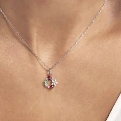 Collier Eliniane Argent Blanc Oxyde De Zirconium