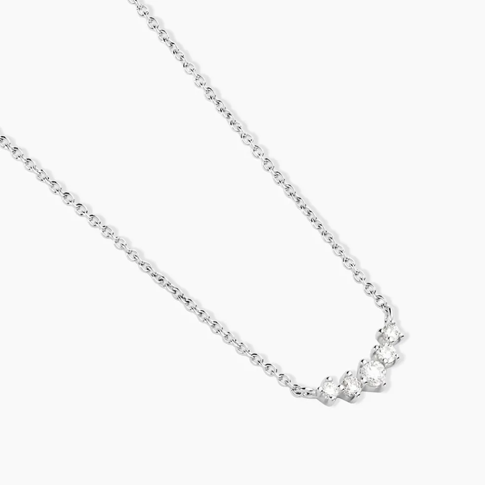 Collier Elinore Argent Blanc Oxyde De Zirconium