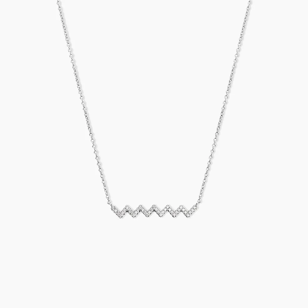 Collier Elixanne Argent Blanc Oxyde De Zirconium