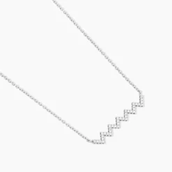 Collier Elixanne Argent Blanc Oxyde De Zirconium