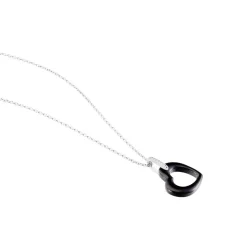 Collier Elodie Argent Blanc Oxyde De Zirconium Et Céramique
