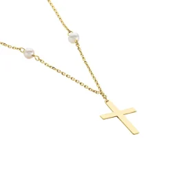 Collier Elsabeth Or Jaune Perle De Culture