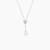 Collier Elvie Argent Blanc Perle De Culture Et Oxyde De Zirconium