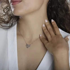 Collier Elwenn Argent Blanc