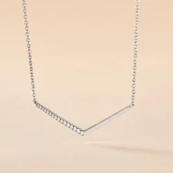 Collier Emea Argent Blanc Oxyde De Zirconium