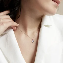 Collier Emotion Or Blanc Saphir Diamant