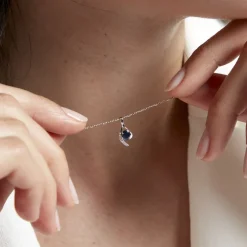 Collier Emotion Or Blanc Saphir Diamant