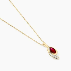 Collier Emotion Or Jaune Rubis Diamant