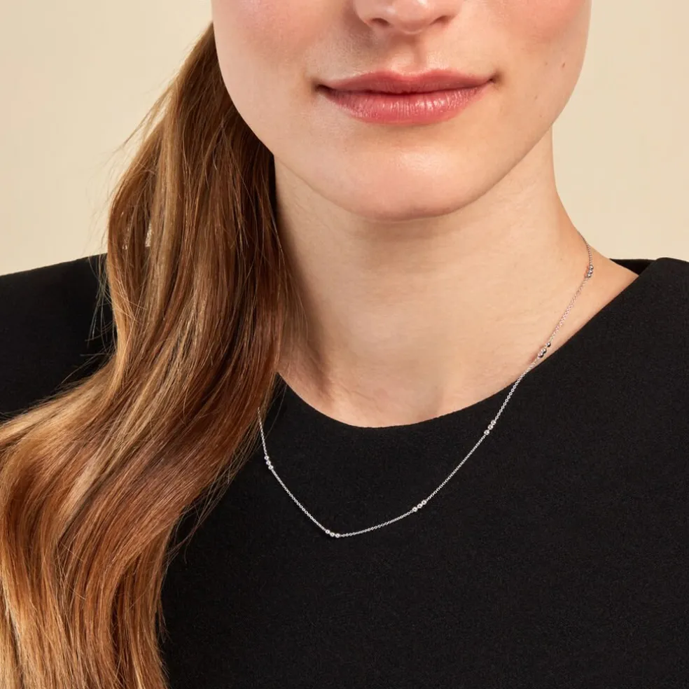 Collier Eniola Argent Blanc