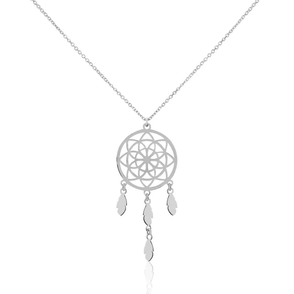 Collier Enola Argent Blanc