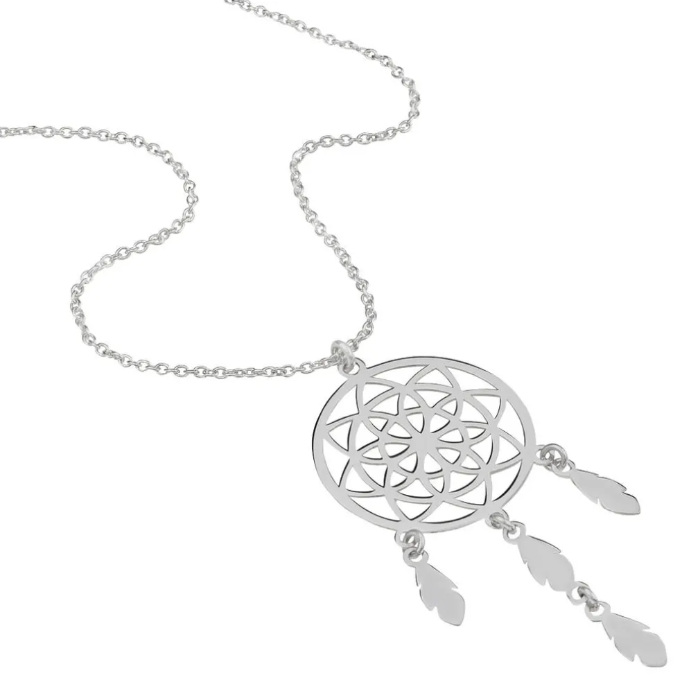 Collier Enola Argent Blanc