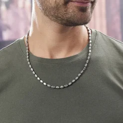 Collier Ephrem Acier Bicolore