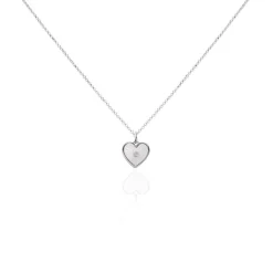 Collier Erina Argent Blanc Nacre Oxyde De Zirconium