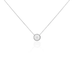 Collier Erina Argent Blanc Nacre Oxyde De Zirconium
