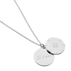 Collier Erinna Argent Blanc Oxyde De Zirconium