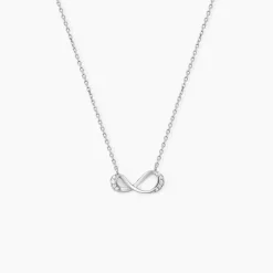 Collier Eryka Argent Blanc Oxyde De Zirconium