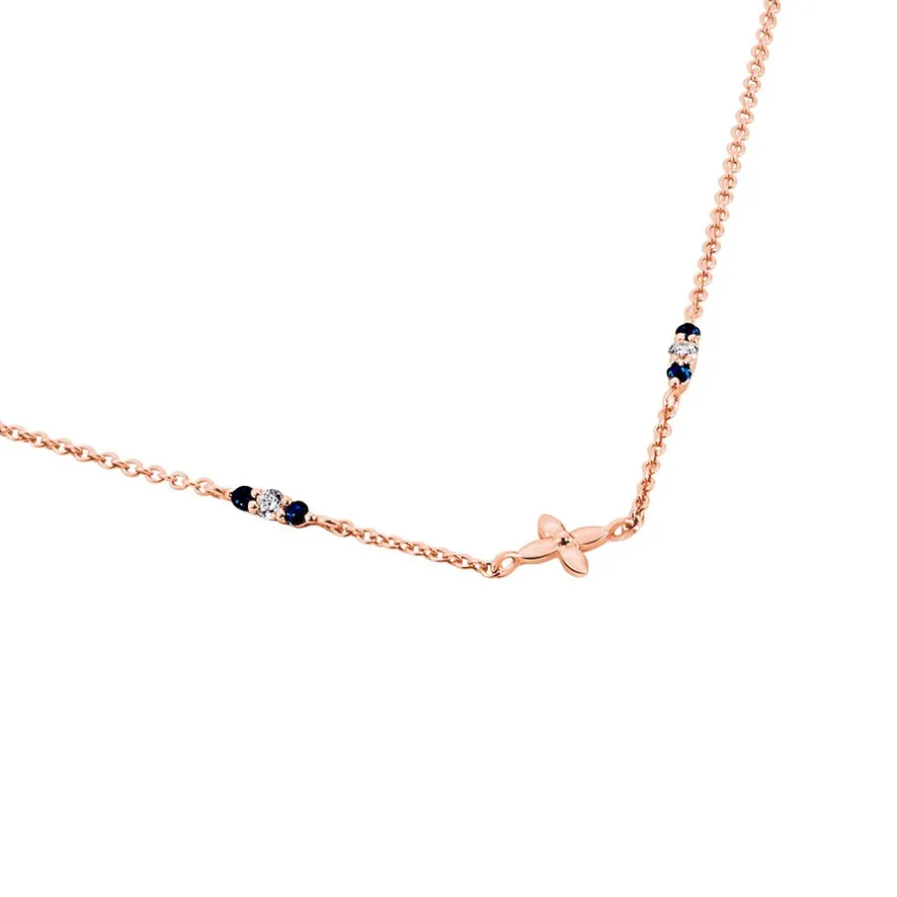 Collier Esia Argent Rose Oxyde De Zirconium
