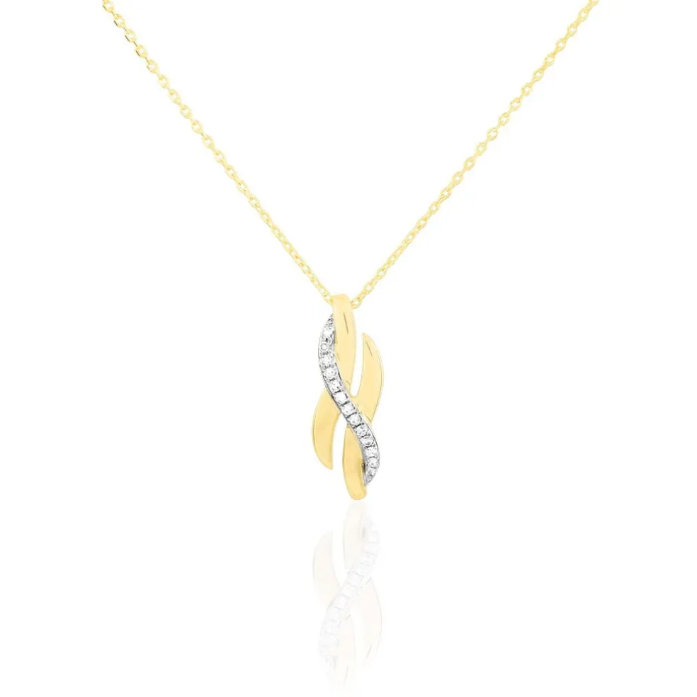 Collier Ester Or Jaune Diamant