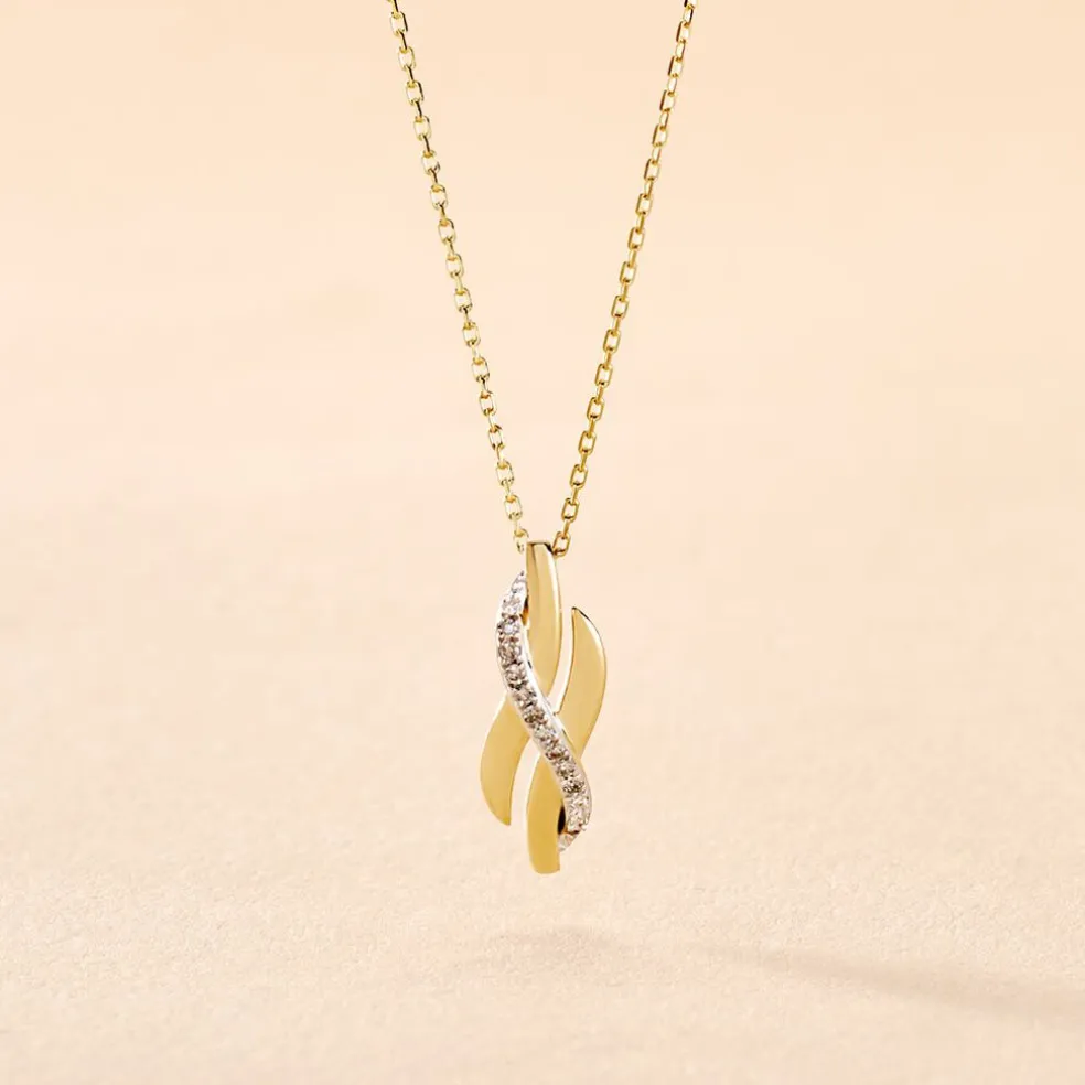 Collier Ester Or Jaune Diamant